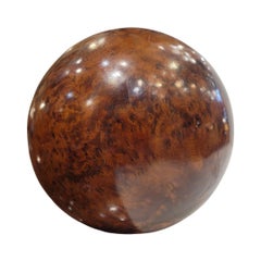 Art Nouveau Mahogany-colored obsidian decorative sphere, France