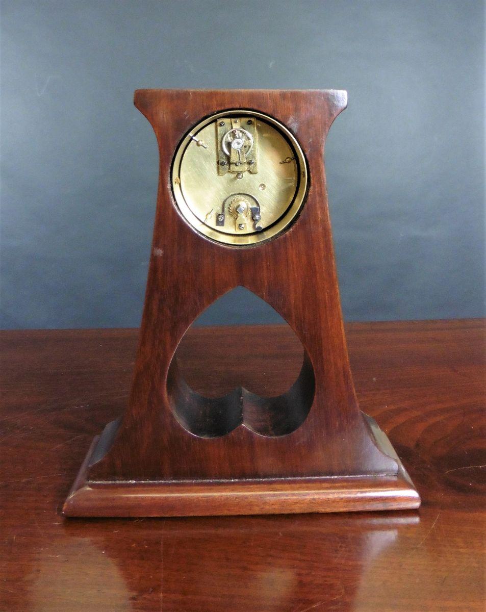 Art Nouveau Mahogany Mantel Clock For Sale 1