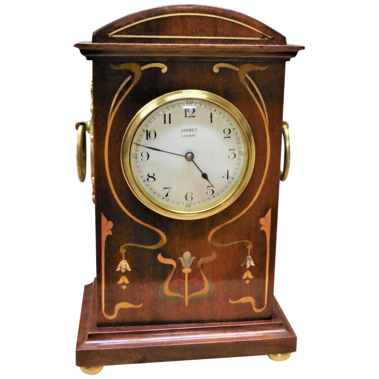 Home Home & Kitchen Barrel Mantel Clock Wooden Mahogany with Roman Dial