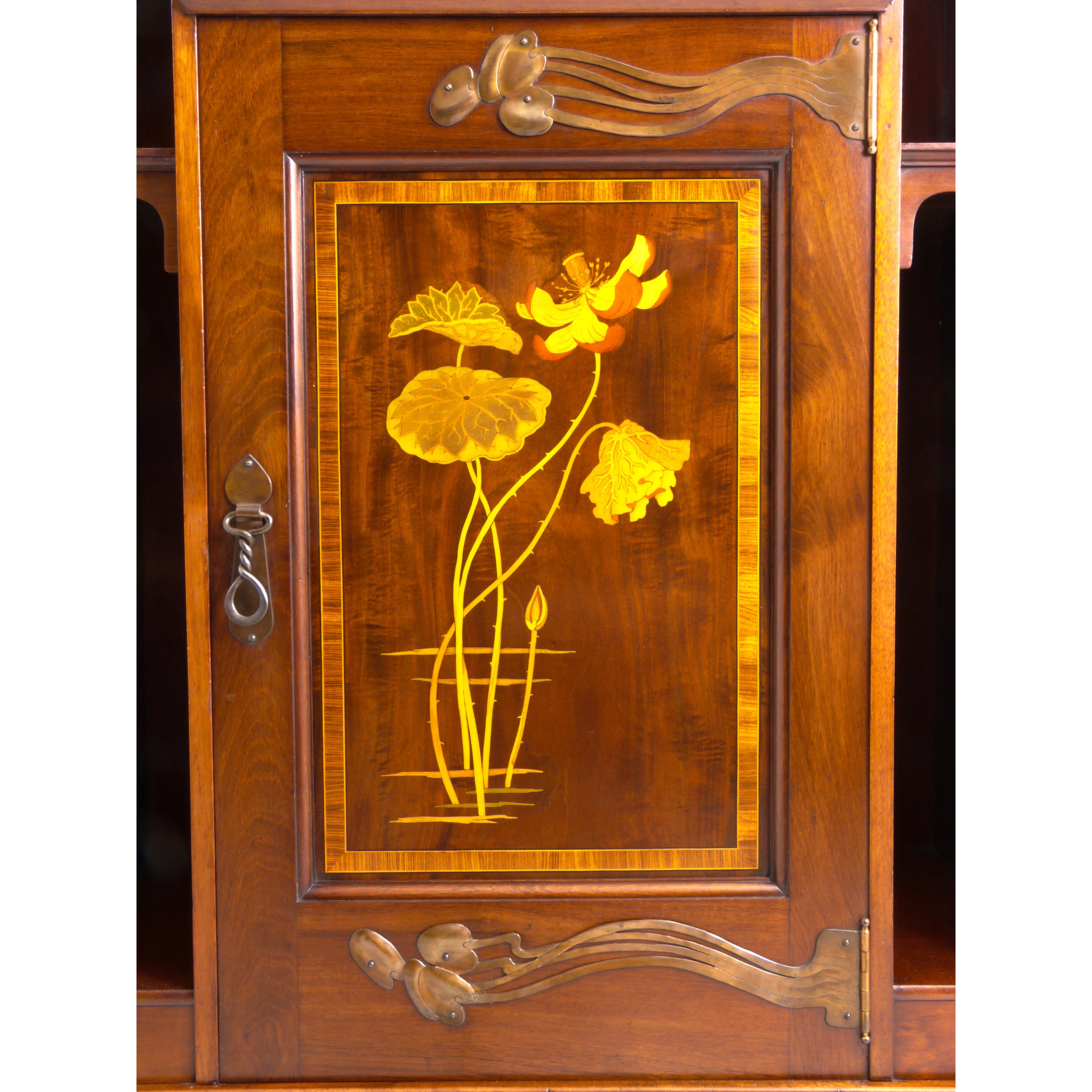 Art Nouveau Mahogany Music Cabinet 4