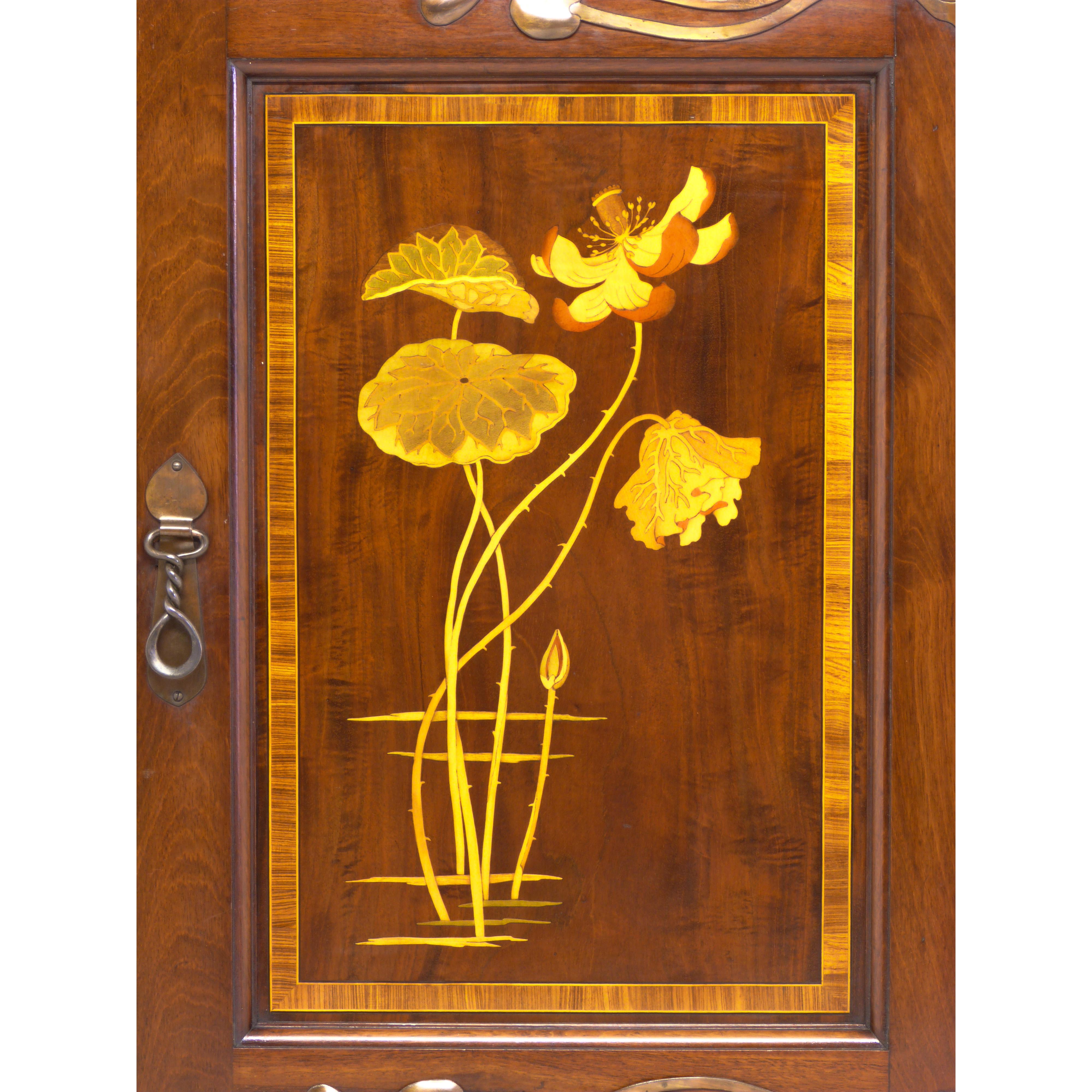 Art Nouveau Mahogany Music Cabinet 1