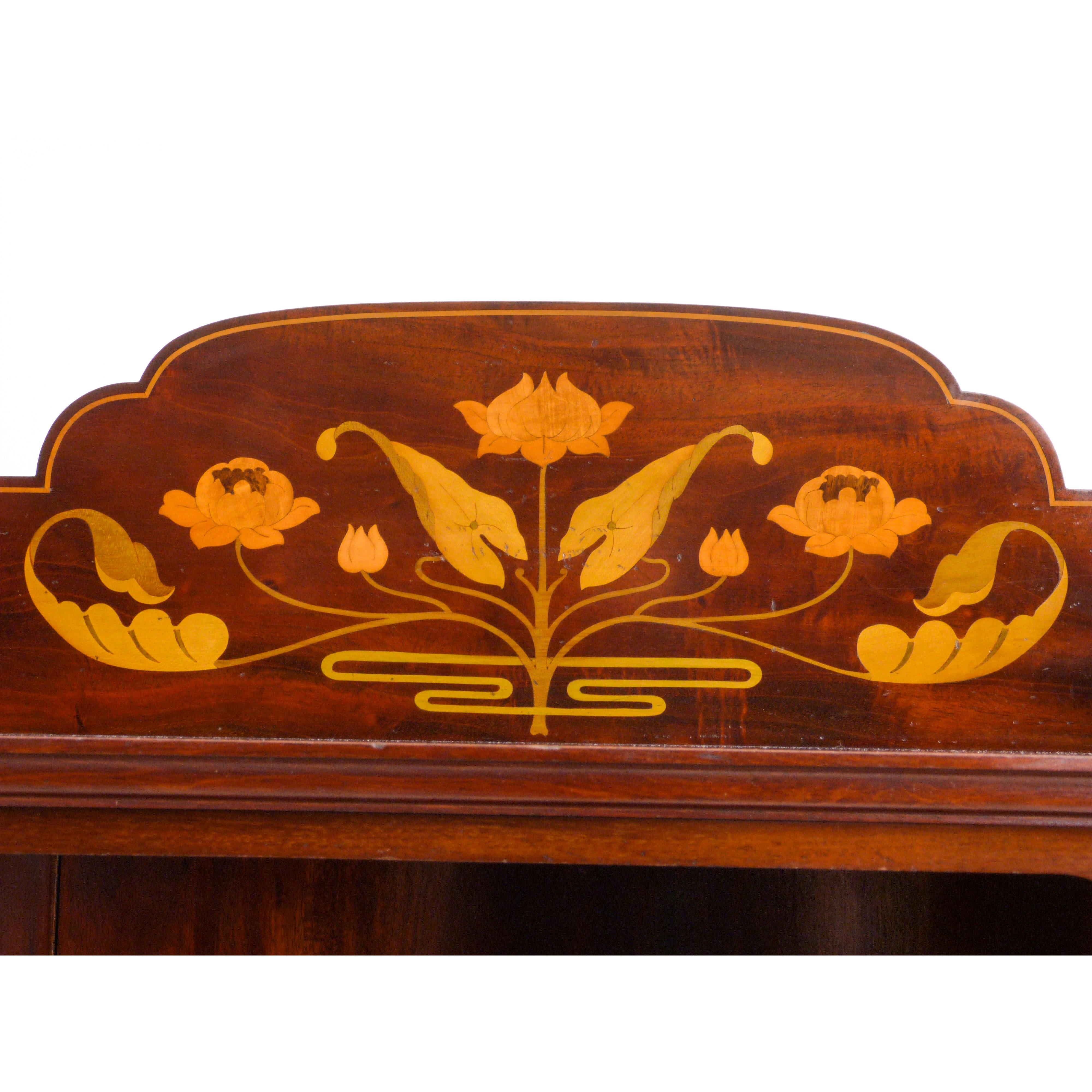 Art Nouveau Mahogany Music Cabinet 3