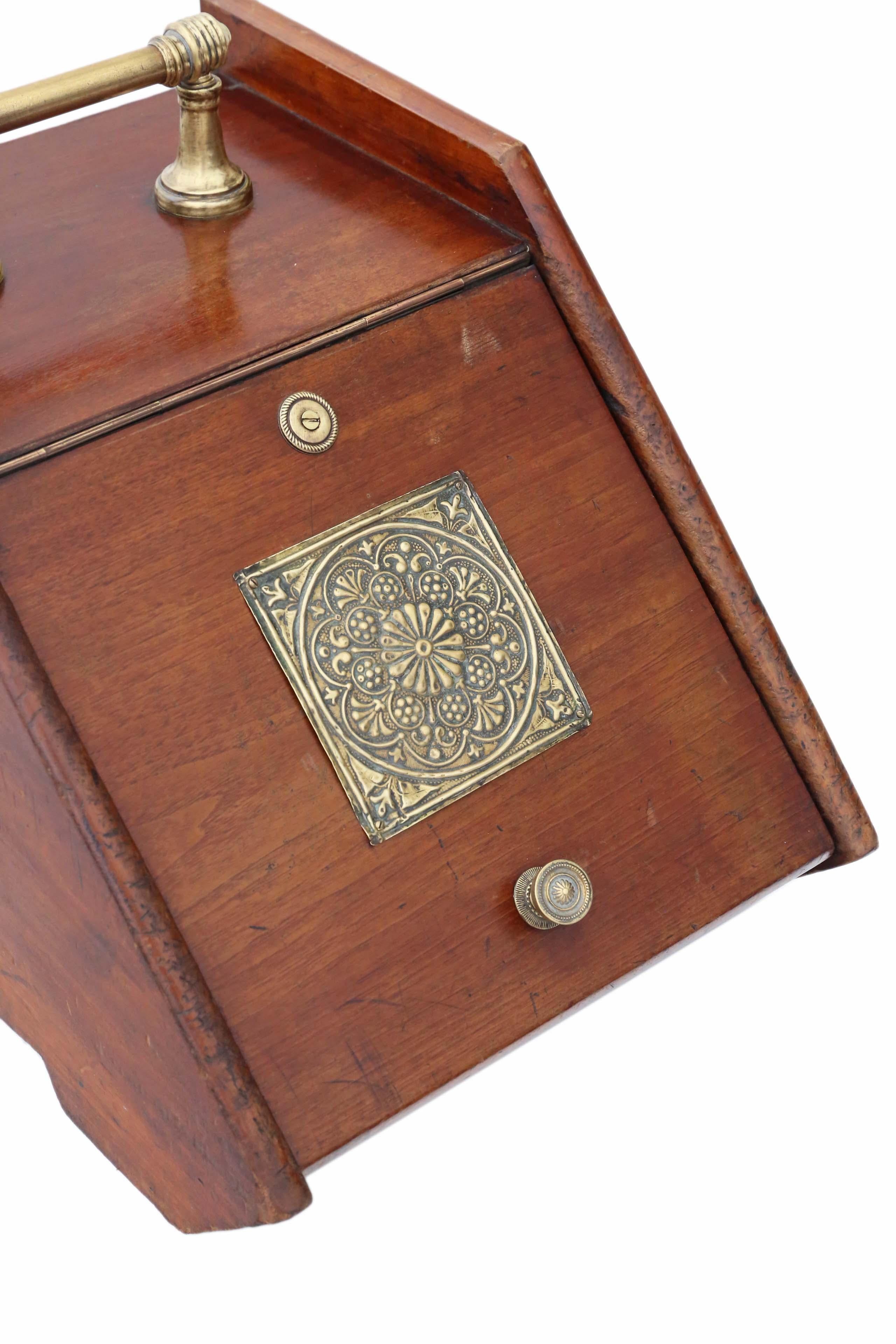 Art Nouveau Mahogany Perdonium Coal Scuttle Box or Cabinet, circa 1910 In Good Condition For Sale In Wisbech, Cambridgeshire