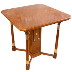 Antique Art Nouveau Mahogany Salon Table