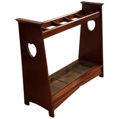 Art Nouveau Mahogany Umbrella or Stick Stand