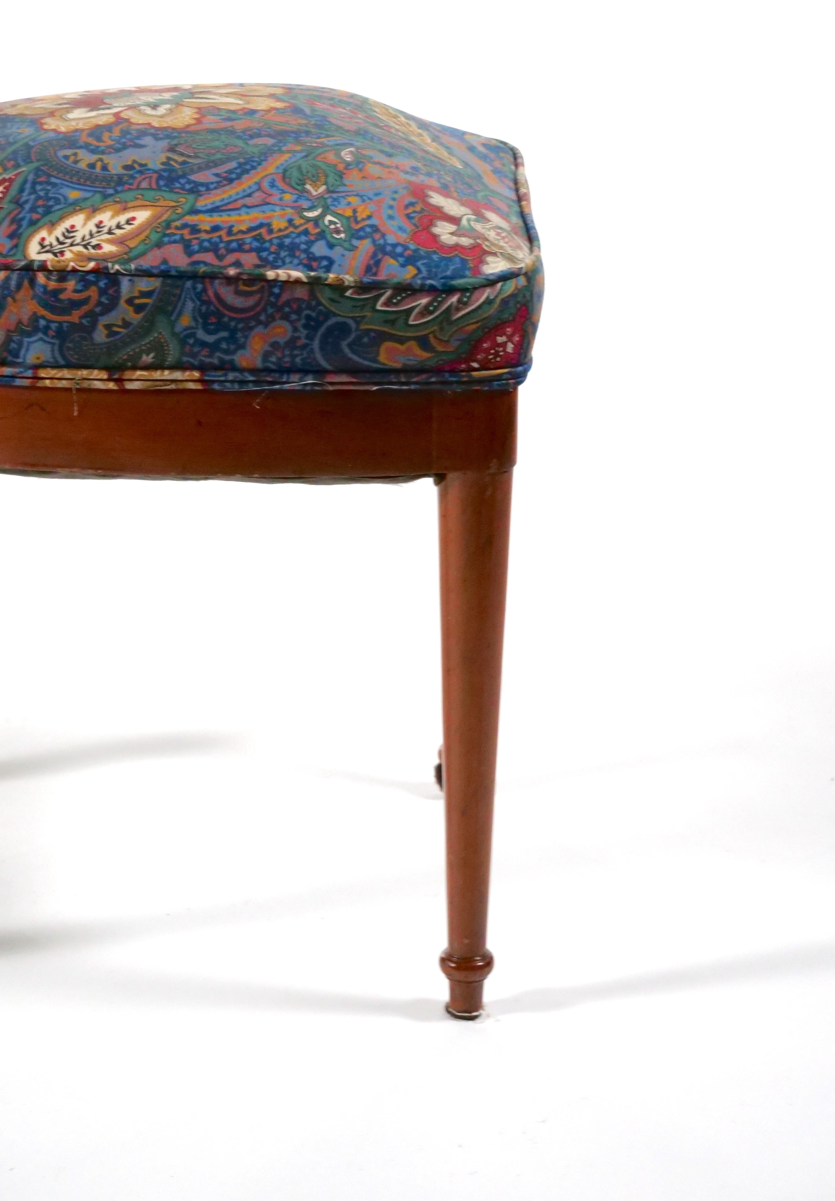 Art Nouveau Mahogany Wood Frame Shield Back Dining Chairs Set / Six 8