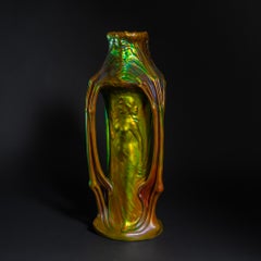 Art Nouveau Maidens Vase by Sándor Apáti-Abt for Zsolnay