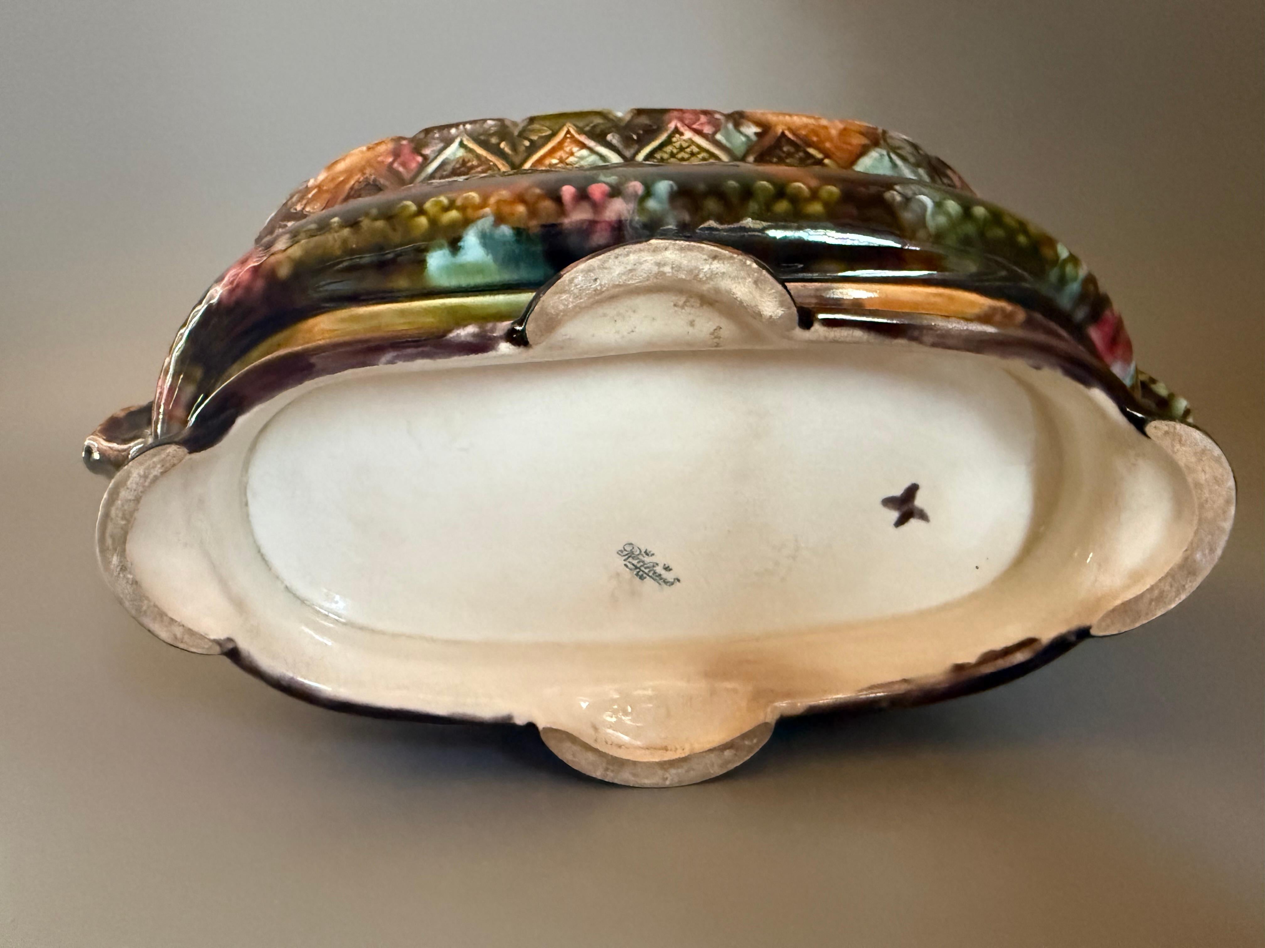 Art. Nouveau Majolica Cachepot Gardinieres Planter Rörstrand Sweden 1898 For Sale 3