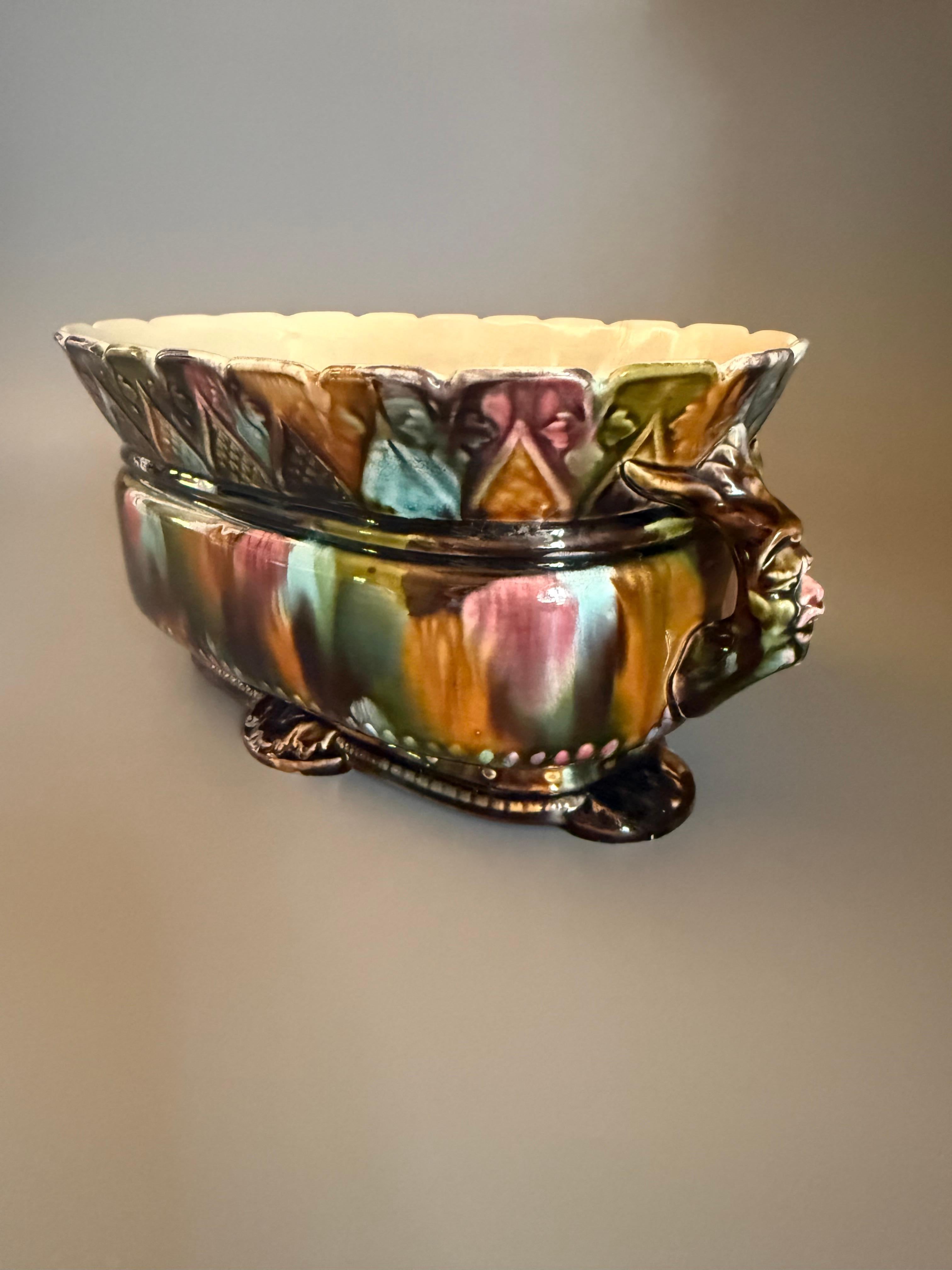 Art. Nouveau Majolica Cachepot Gardinieres Planter Rörstrand Sweden 1898 For Sale 6