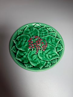 Art Nouveau Majolique Vert Barbotine Atelier Serenne Vallauris France