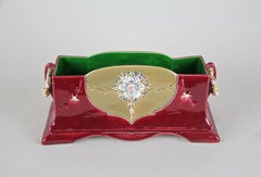 Art Nouveau Majolica Jardinière by Eichwald, Bohemia, circa 1910