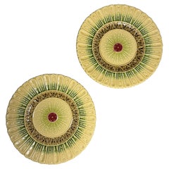Due piatti in maiolica Art Nouveau Germania XX secolo