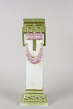 Art Nouveau Majolica Vase by Royal Dux, Rarity, Bohemia, circa 1900
