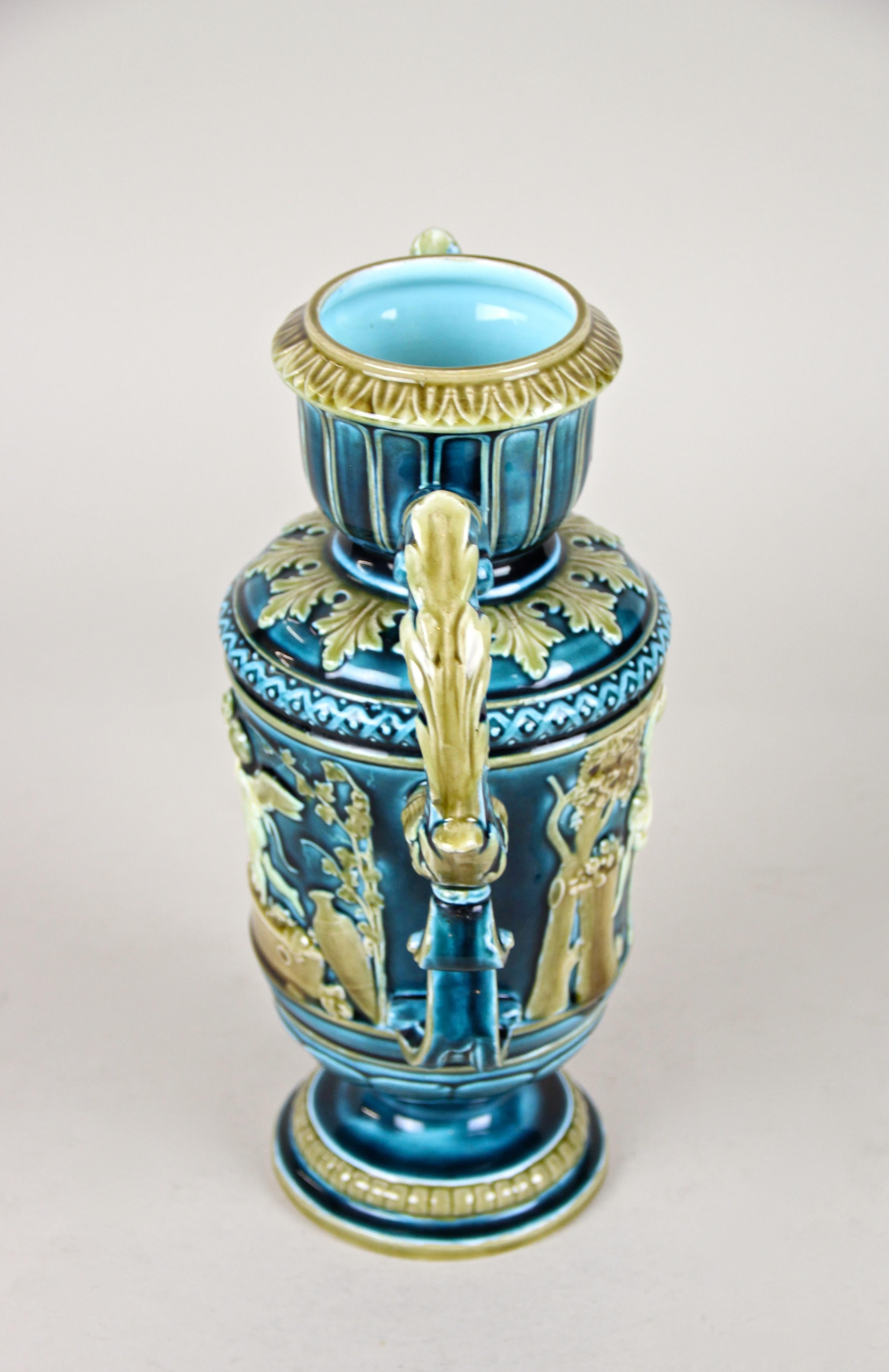 Art Nouveau Majolica Vase by Schuetz Blansko, CZ, circa 1900 1