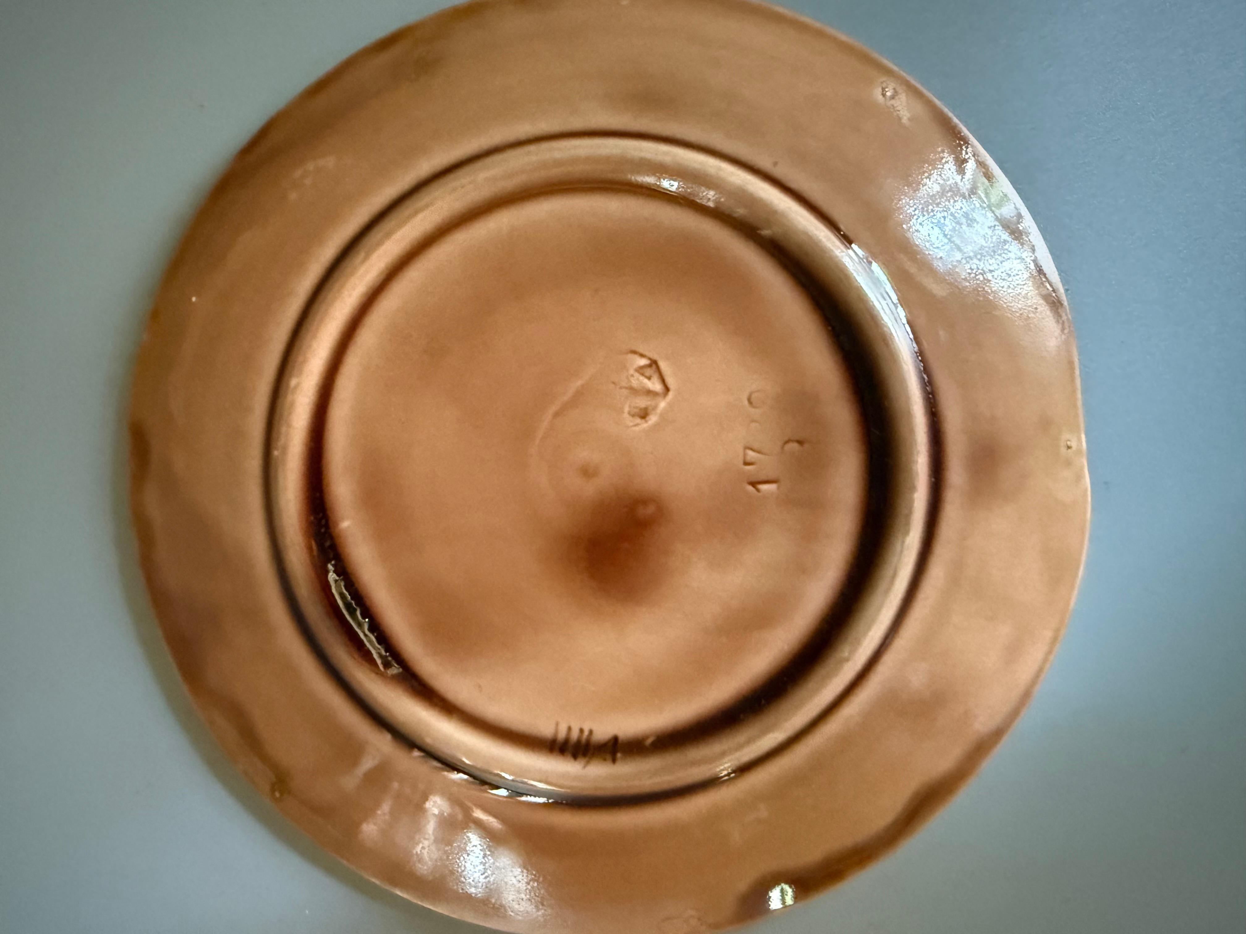 Ceramic Art Nouveau Majolica Water Lilies Villeroy Boch Germany For Sale