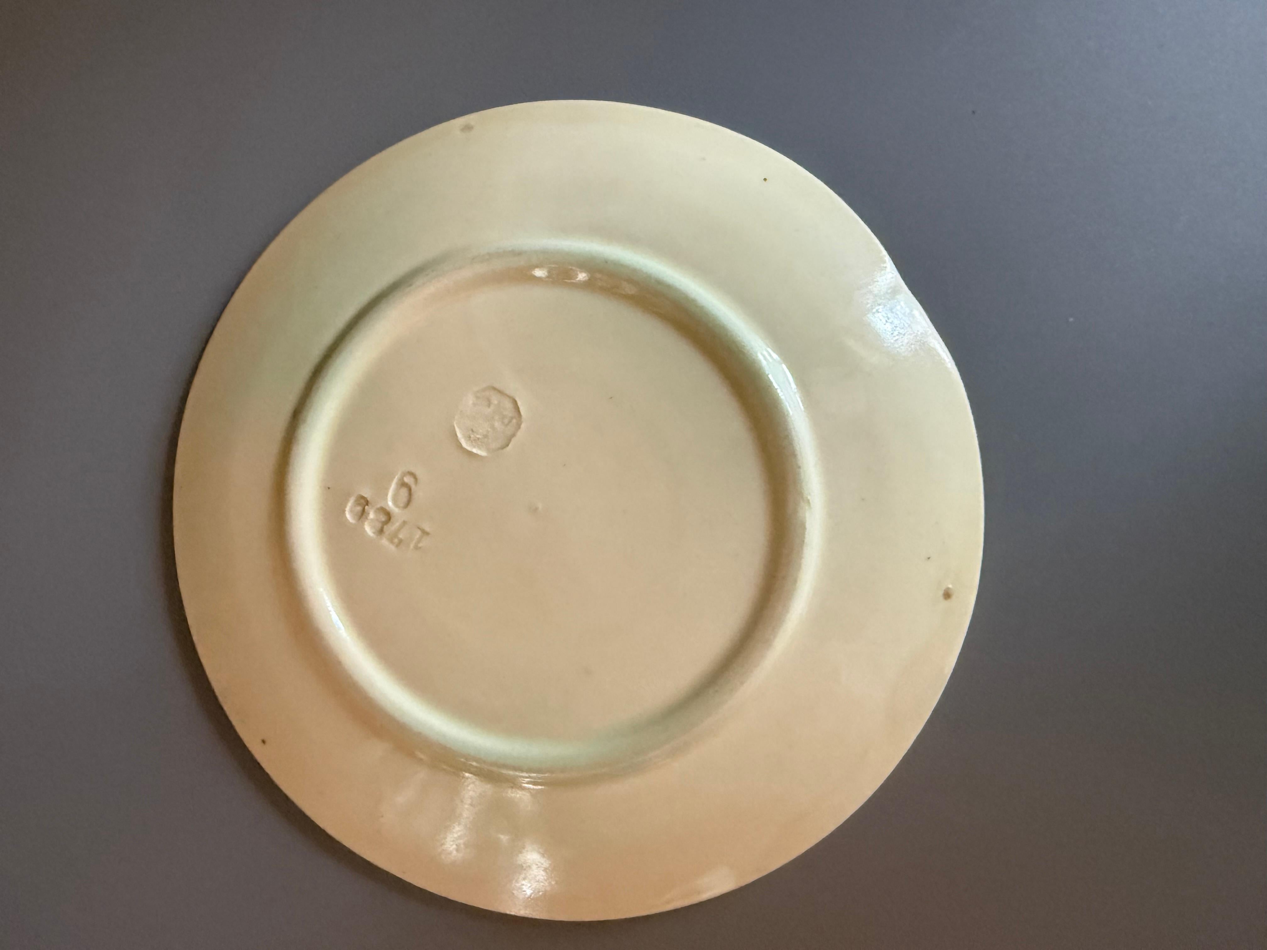 Art Nouveau Majolica Water Lilies Villeroy Boch Germany For Sale 1