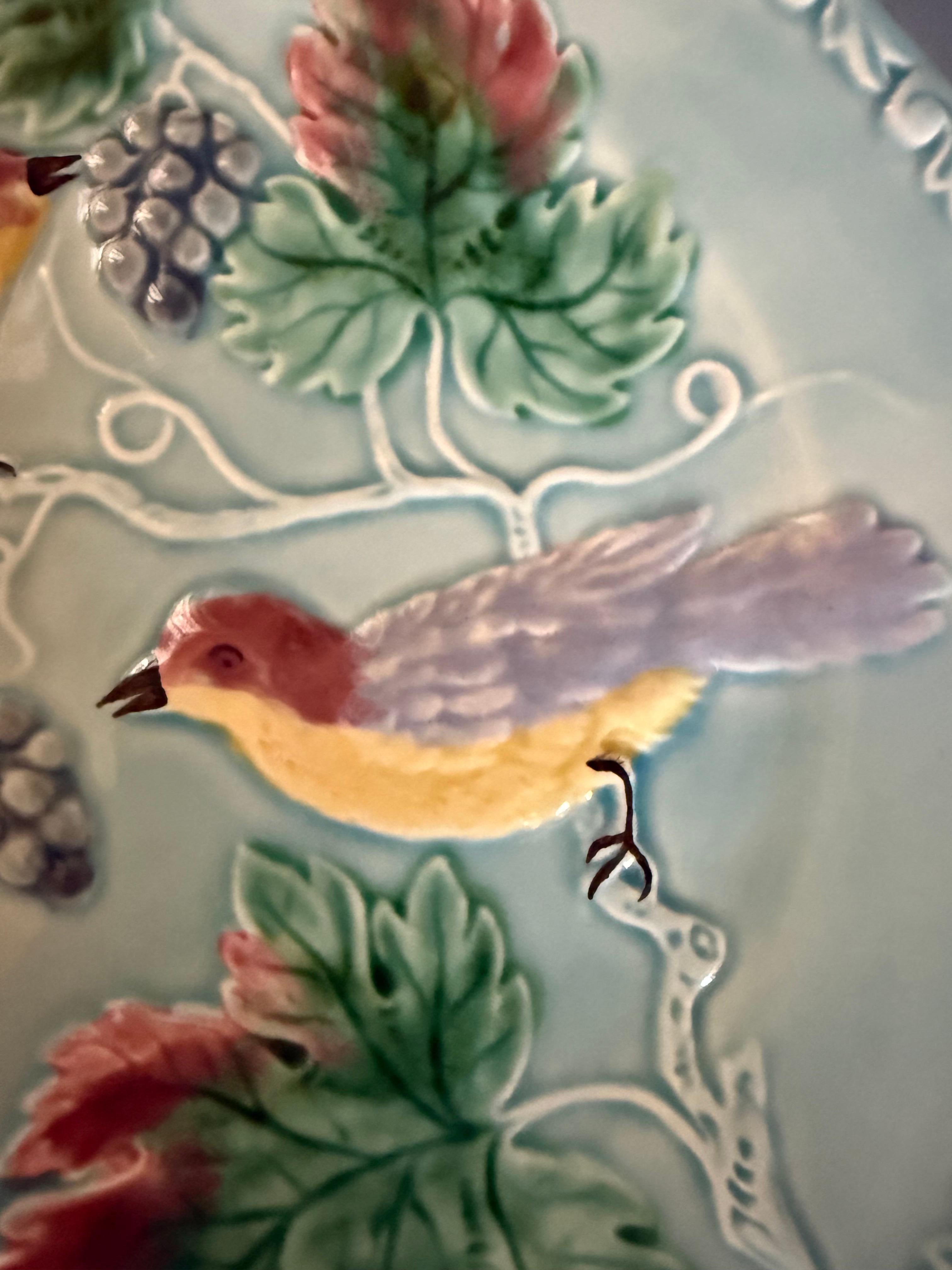 Art Nouveau Majolika Birds Germany Set For Sale 4