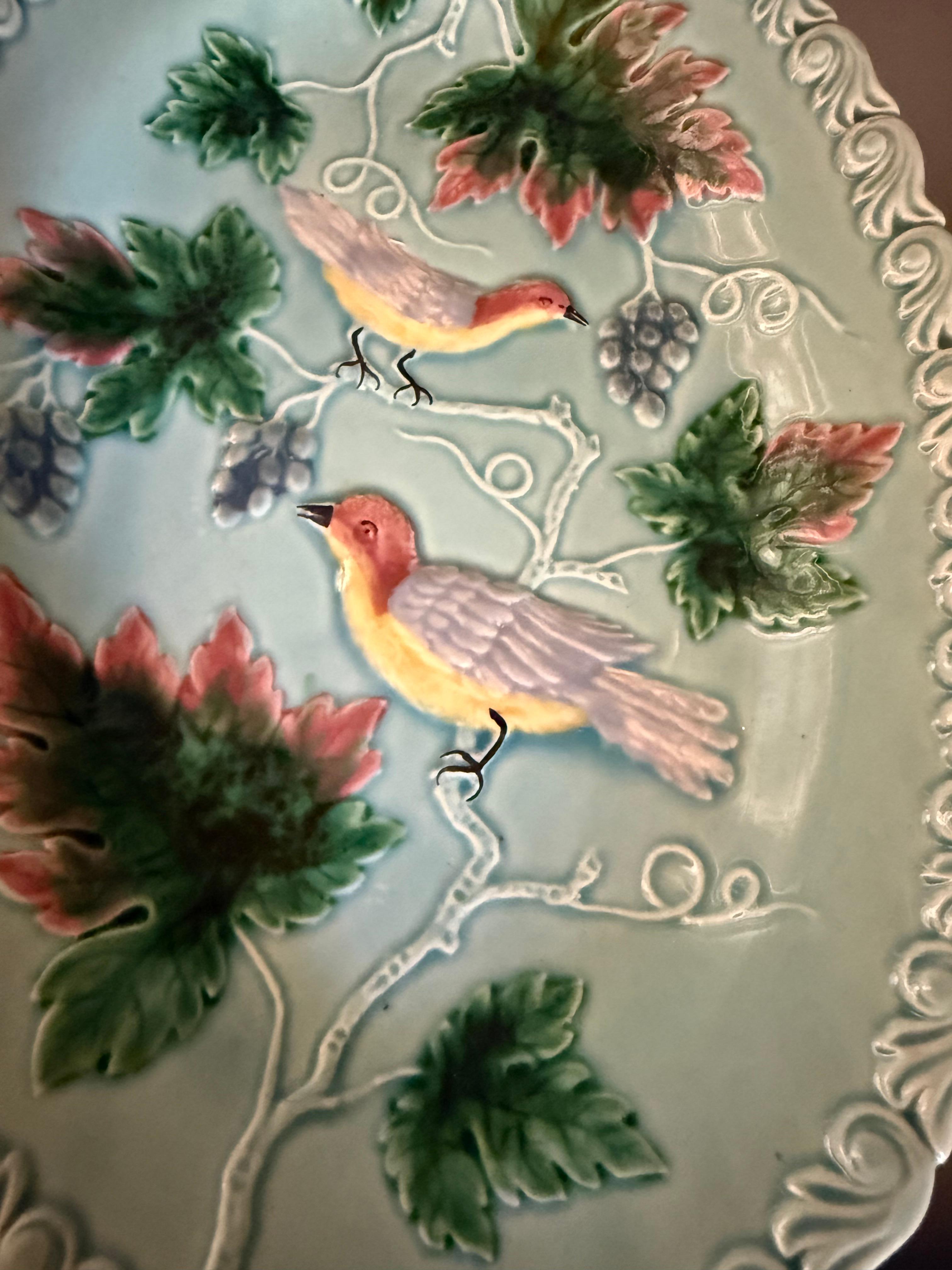 Art Nouveau Majolika Birds Germany Set For Sale 5