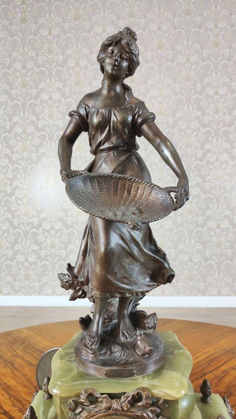 French Art Nouveau Mantel Clock by Francois Moreau From 1900/1920