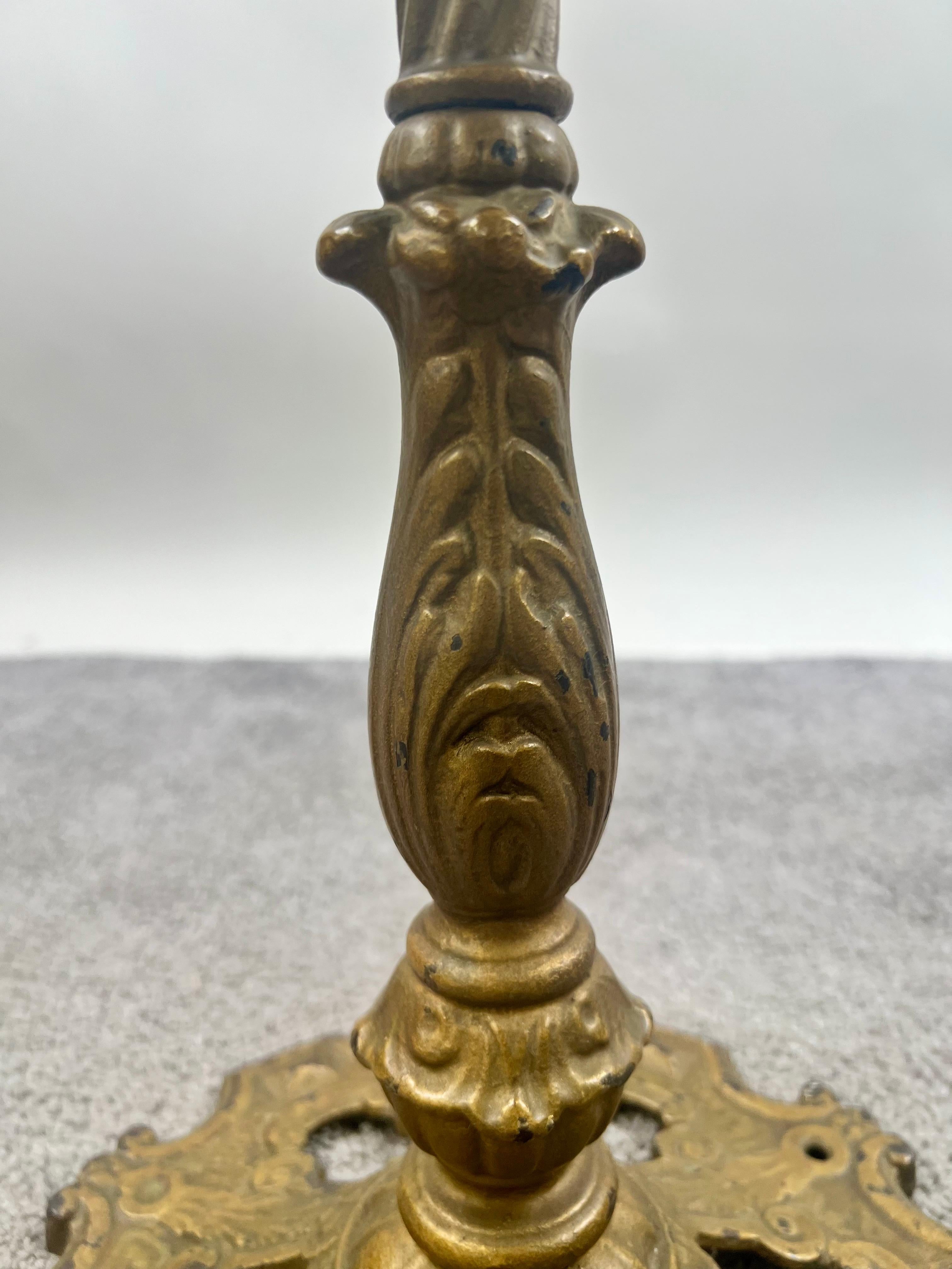 Art Nouveau Marble Top and Brass Smoking or Side Table For Sale 7
