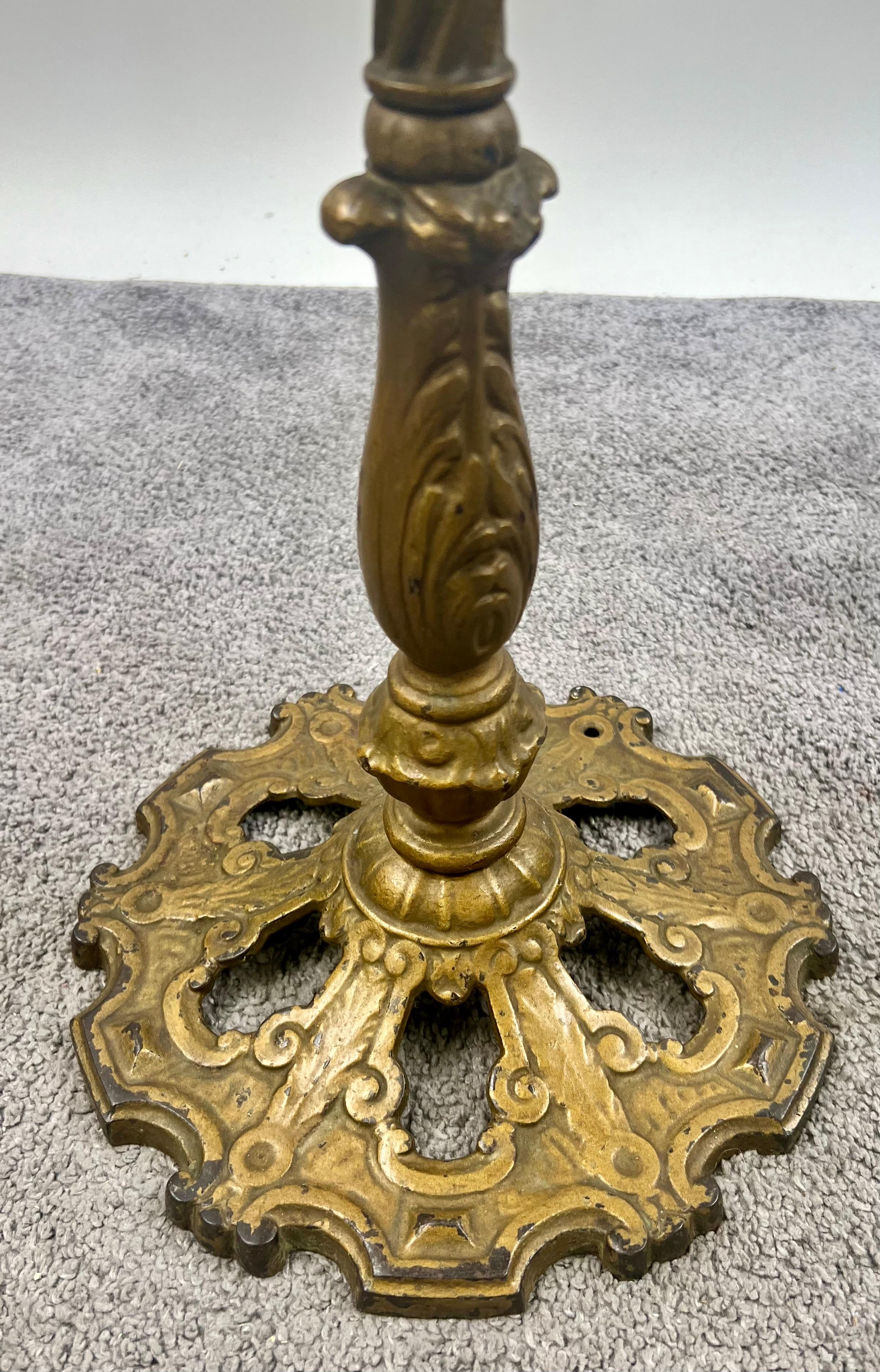 Art Nouveau Marble Top and Brass Smoking or Side Table For Sale 8
