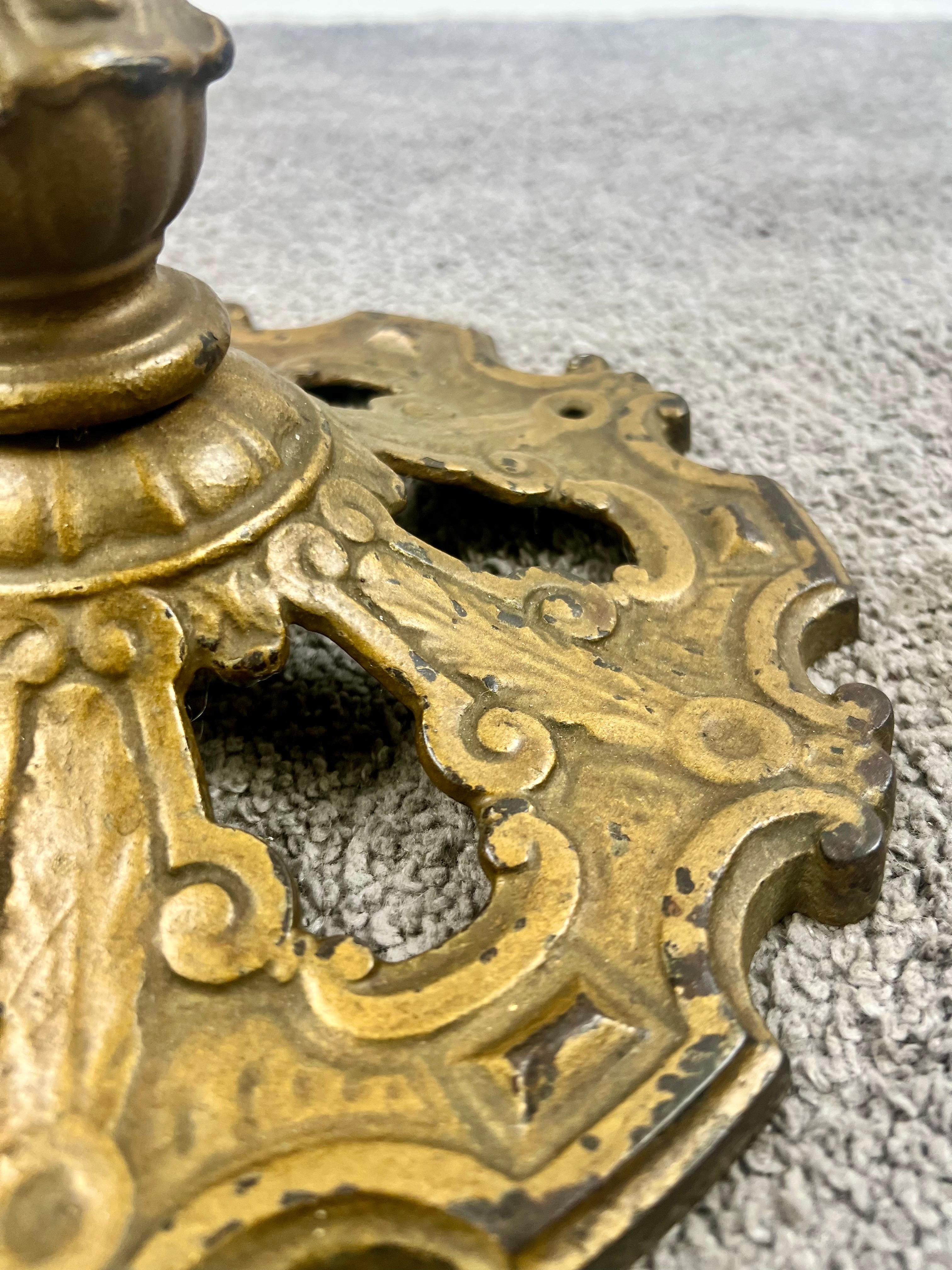 Art Nouveau Marble Top and Brass Smoking or Side Table For Sale 9