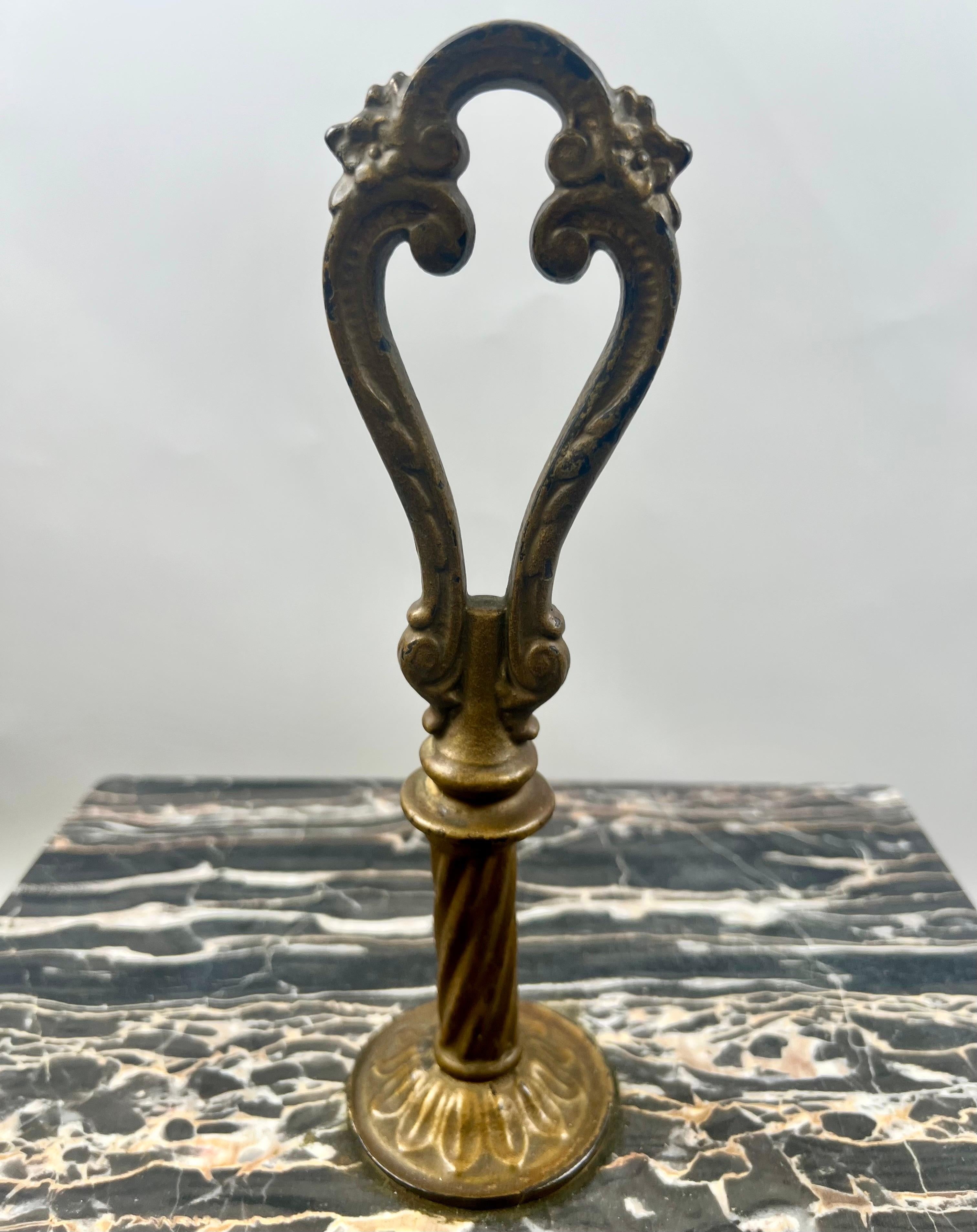 Art Nouveau Marble Top and Brass Smoking or Side Table For Sale 1