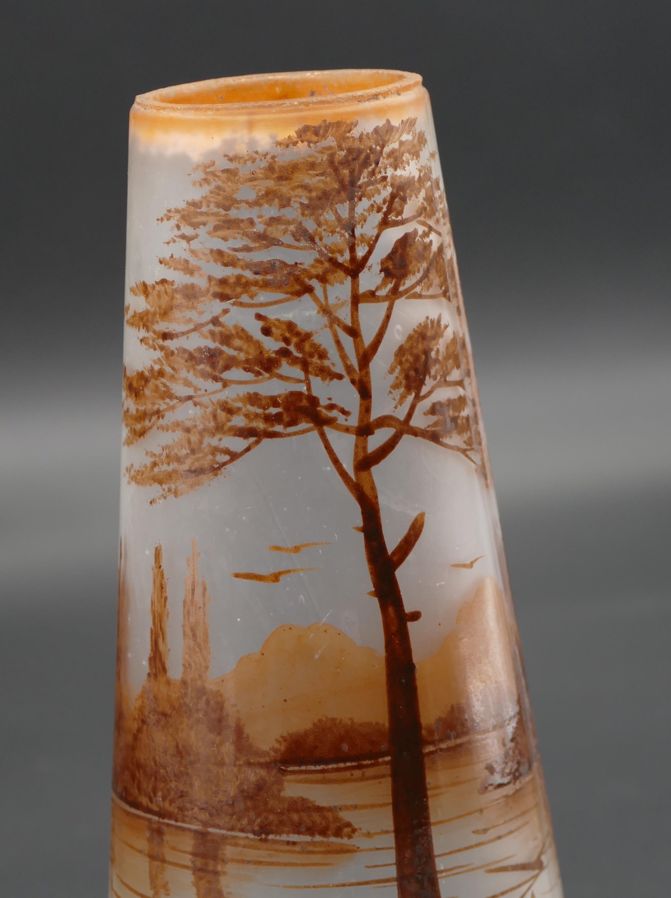 French Art Nouveau Marine Escape Vase by Joma, Montreuil, France, Early 1900