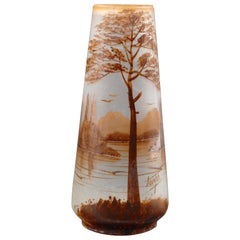 Art Nouveau Marine Escape Vase by Joma, Montreuil, France, Early 1900