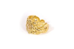 Art Nouveau MC signet ring in 18k gold
