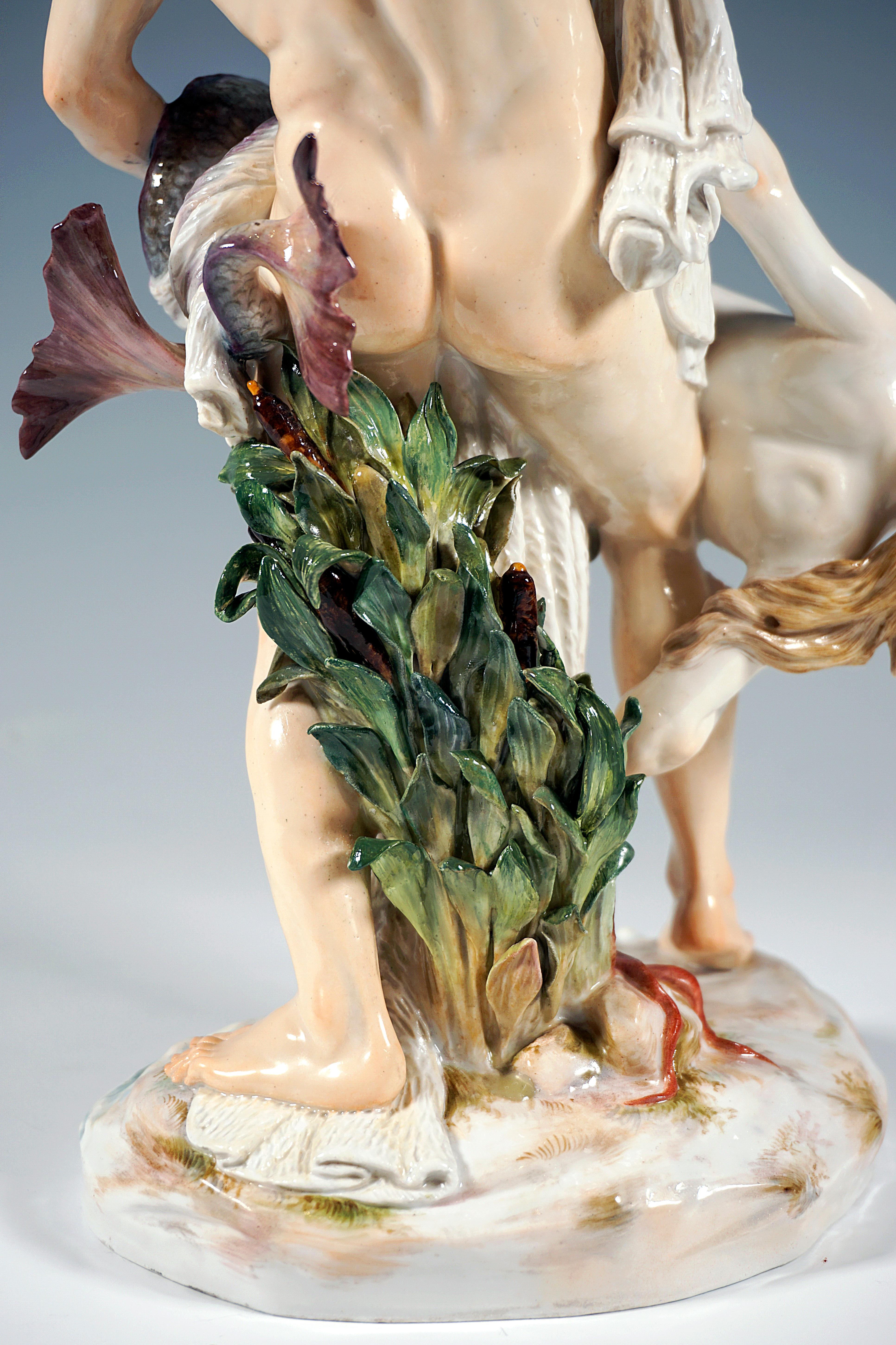 Art Nouveau Meissen Porcelain Group the Mermaid Catch by E. Herter Q195 Ca 1900 2