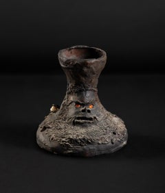 Art Nouveau Metalwork Vase with Grotesque Creatures by Maria Longworth Storer