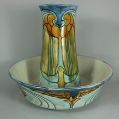 Art Nouveau Minton Secessionist Wash Jug with Bowl No.8