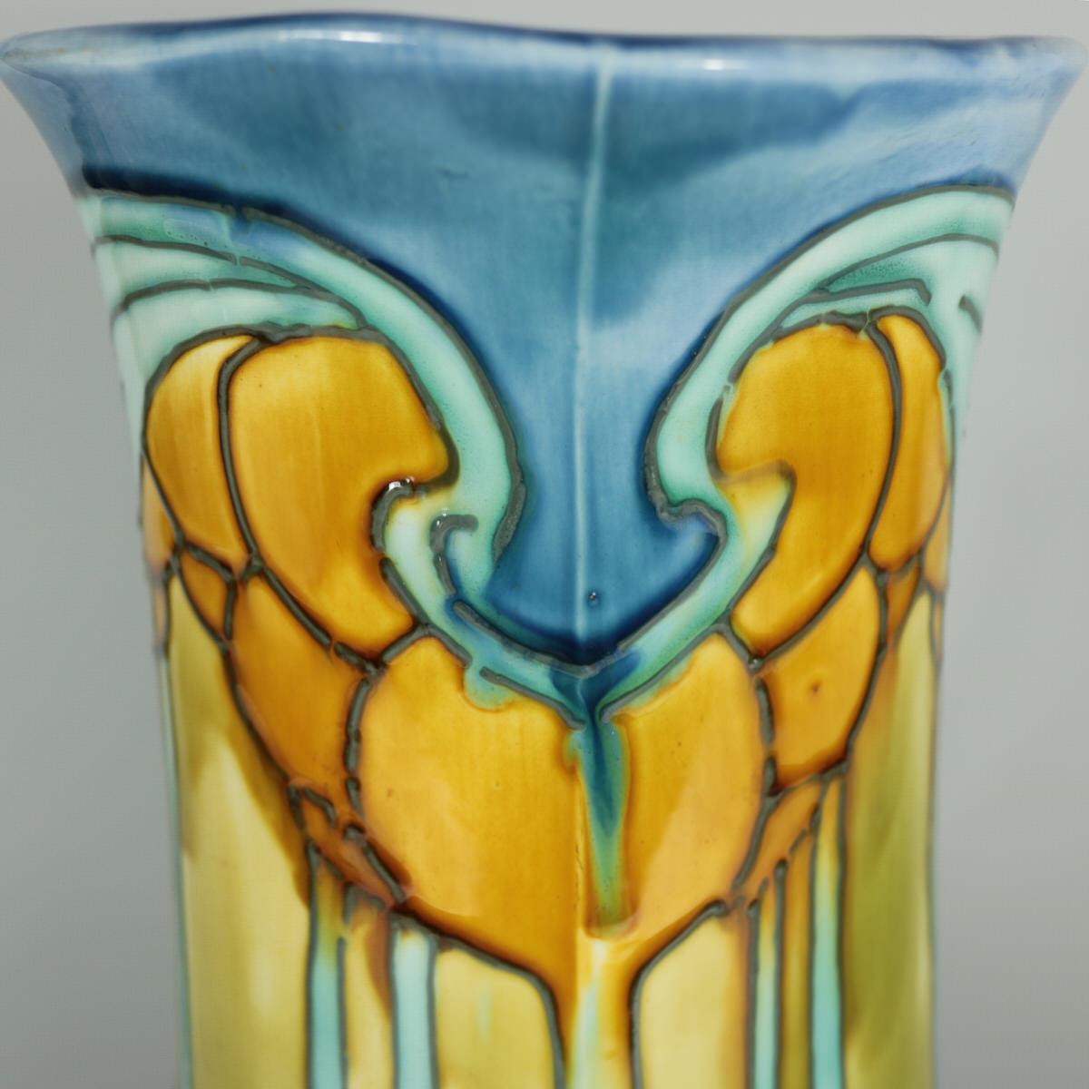 Glazed Art Nouveau Minton Secessionist Wash Jug with Bowl No.8