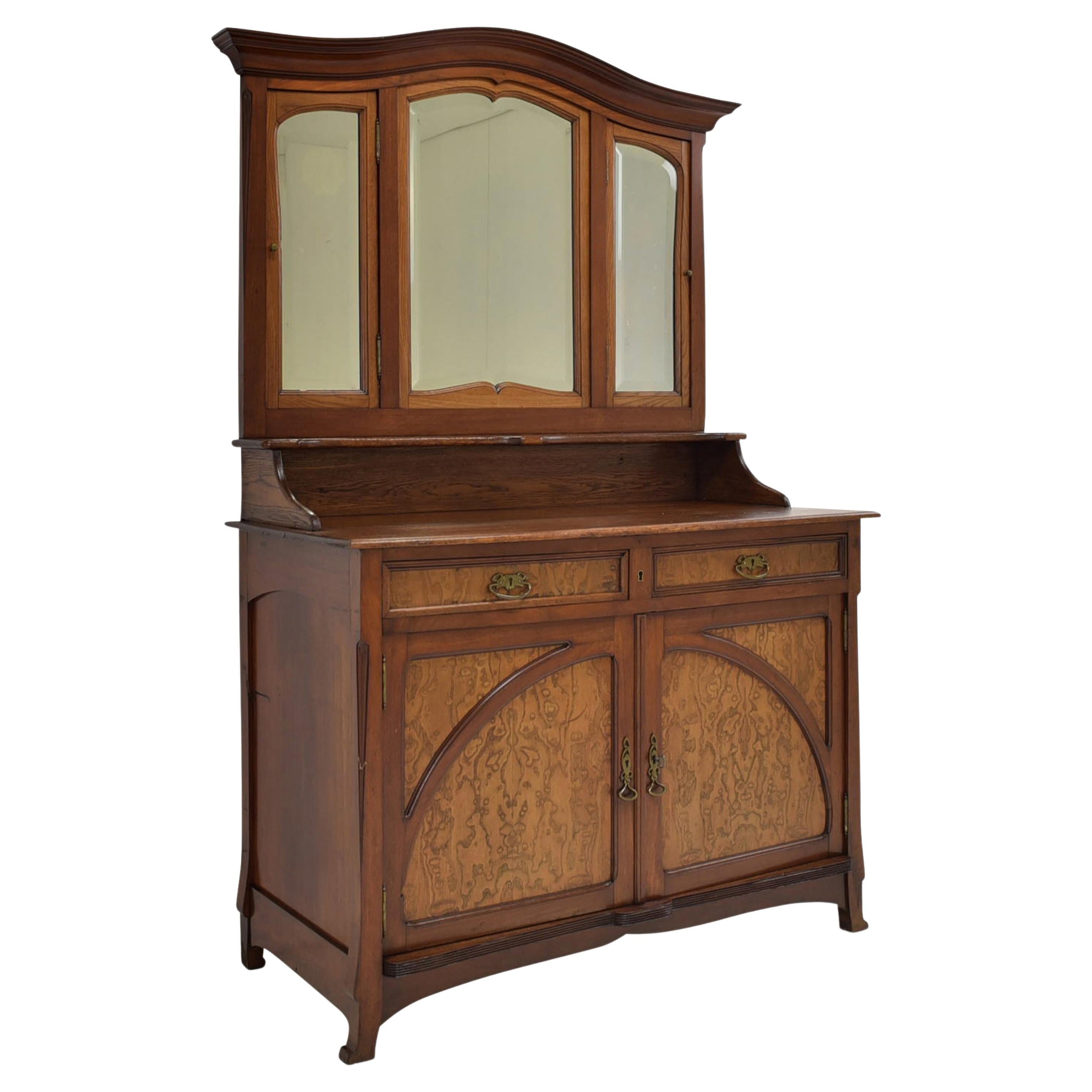 Art Nouveau Mirror Dresser in Mahogany, 1915 For Sale