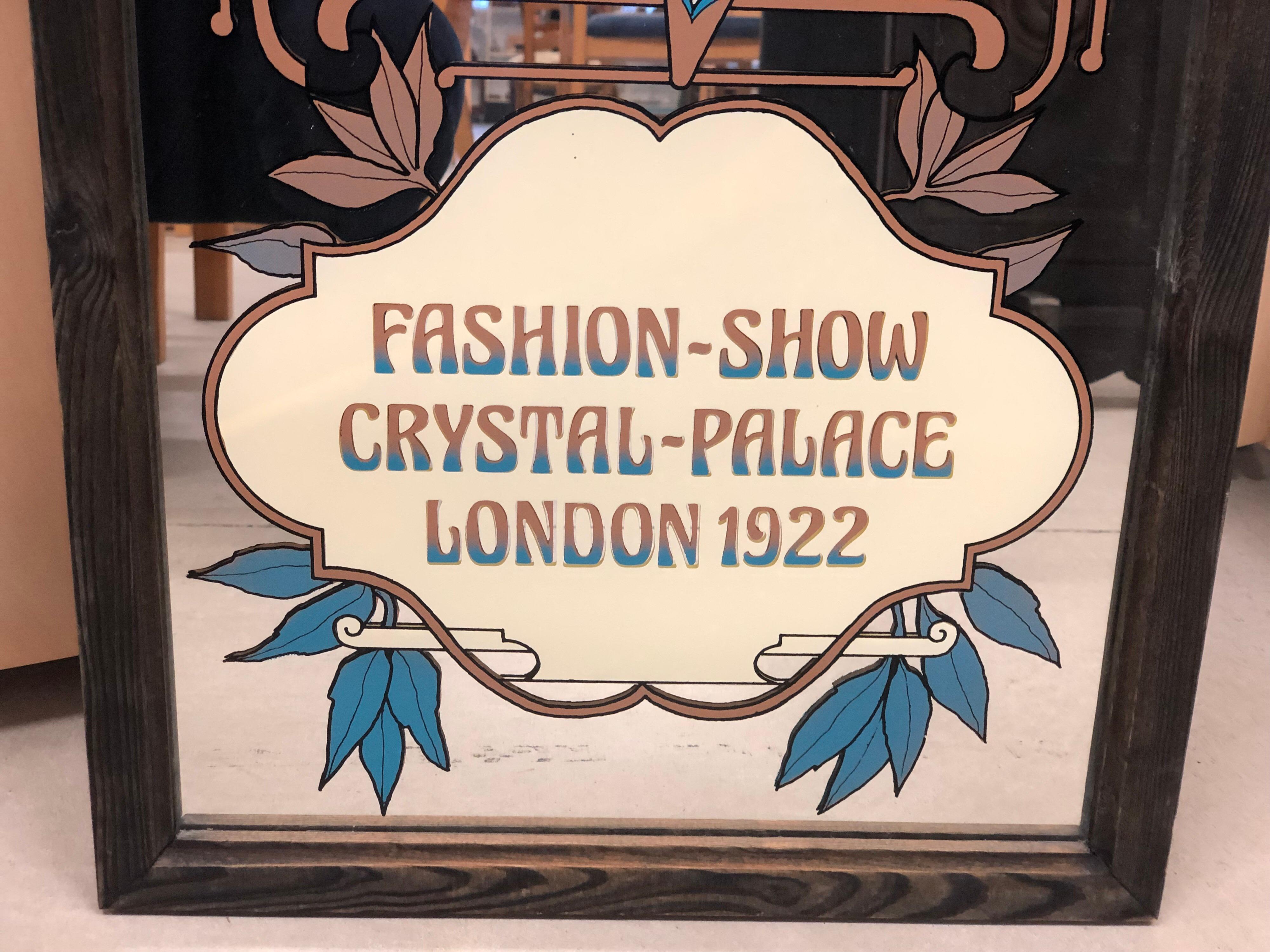 Art nouveau-Spiegel-Mode-Show Kristall-Palace London 1922 (Moderne der Mitte des Jahrhunderts)