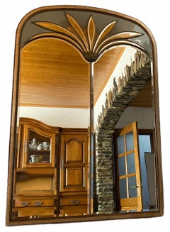 Art Nouveau style Wooden Frame Mirror, 1950s