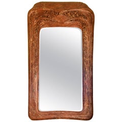 Art Nouveau Mirror in Marble Powder