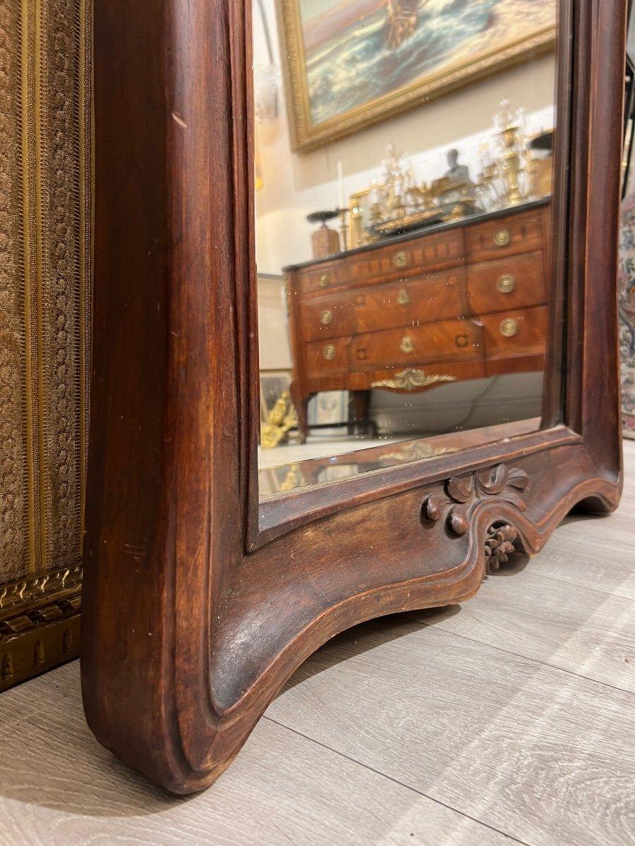 Art Nouveau Mirror in Solid Mahogany, in the Style of Eugene Vallin For Sale 3