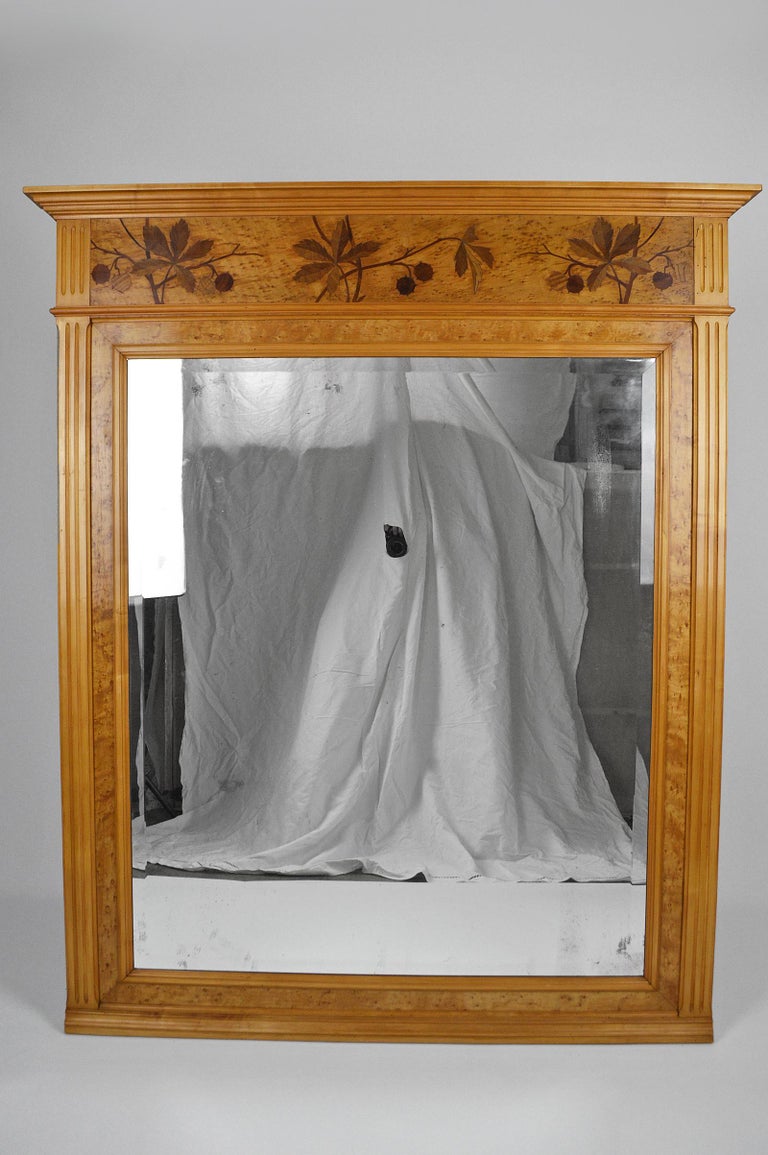 Art Nouveau Mirror Inlaid with Chestnut, France, circa 1900 For Sale at ...