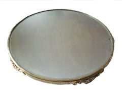 Art Nouveau Mirrored Plateau with Silver Plate Rim, Continental, Circa 1910
