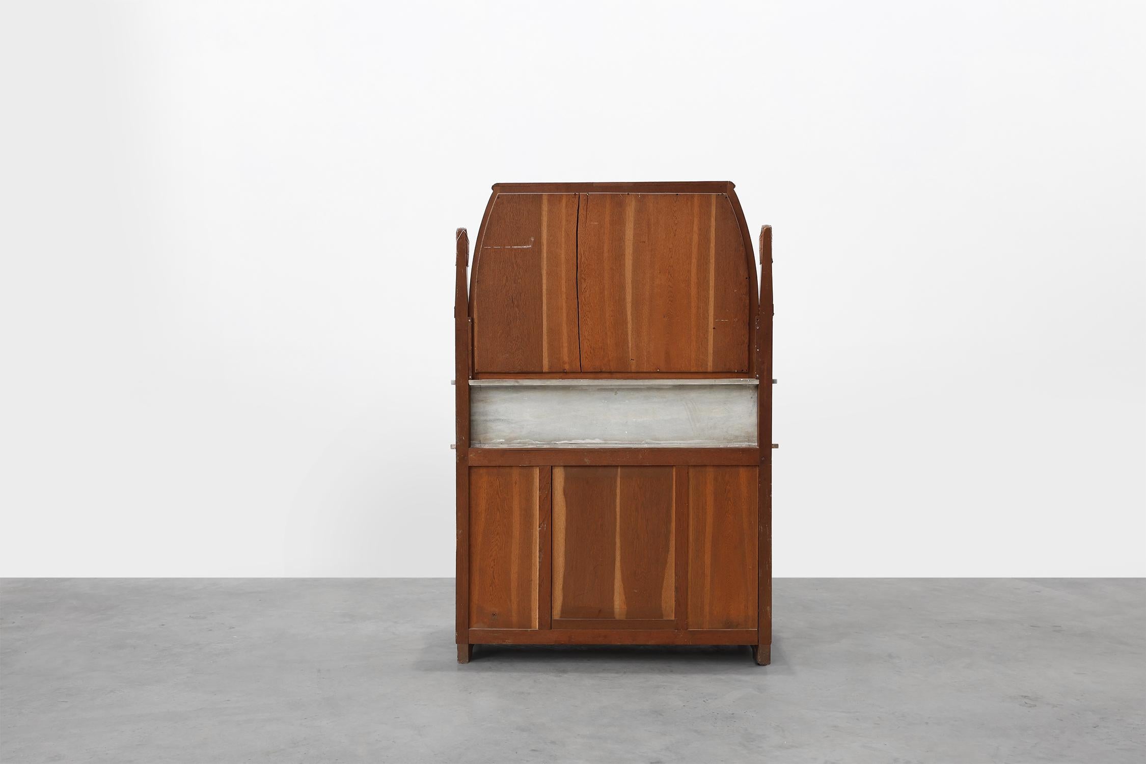 Art Nouveau mirrored sideboard attr. to De Coene with artwork by Geo Verbanck For Sale 11