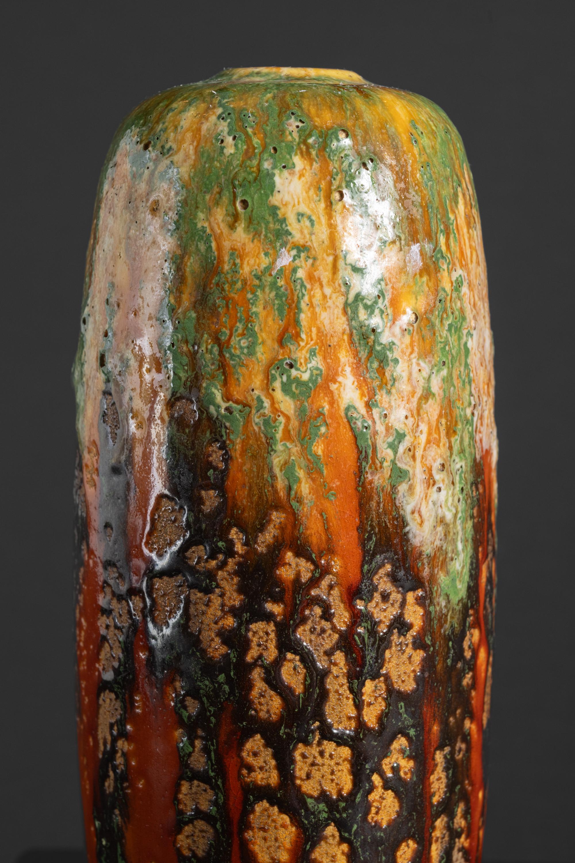 Art Nouveau Molten Glaze Vase by Raoul Lachenal For Sale 5
