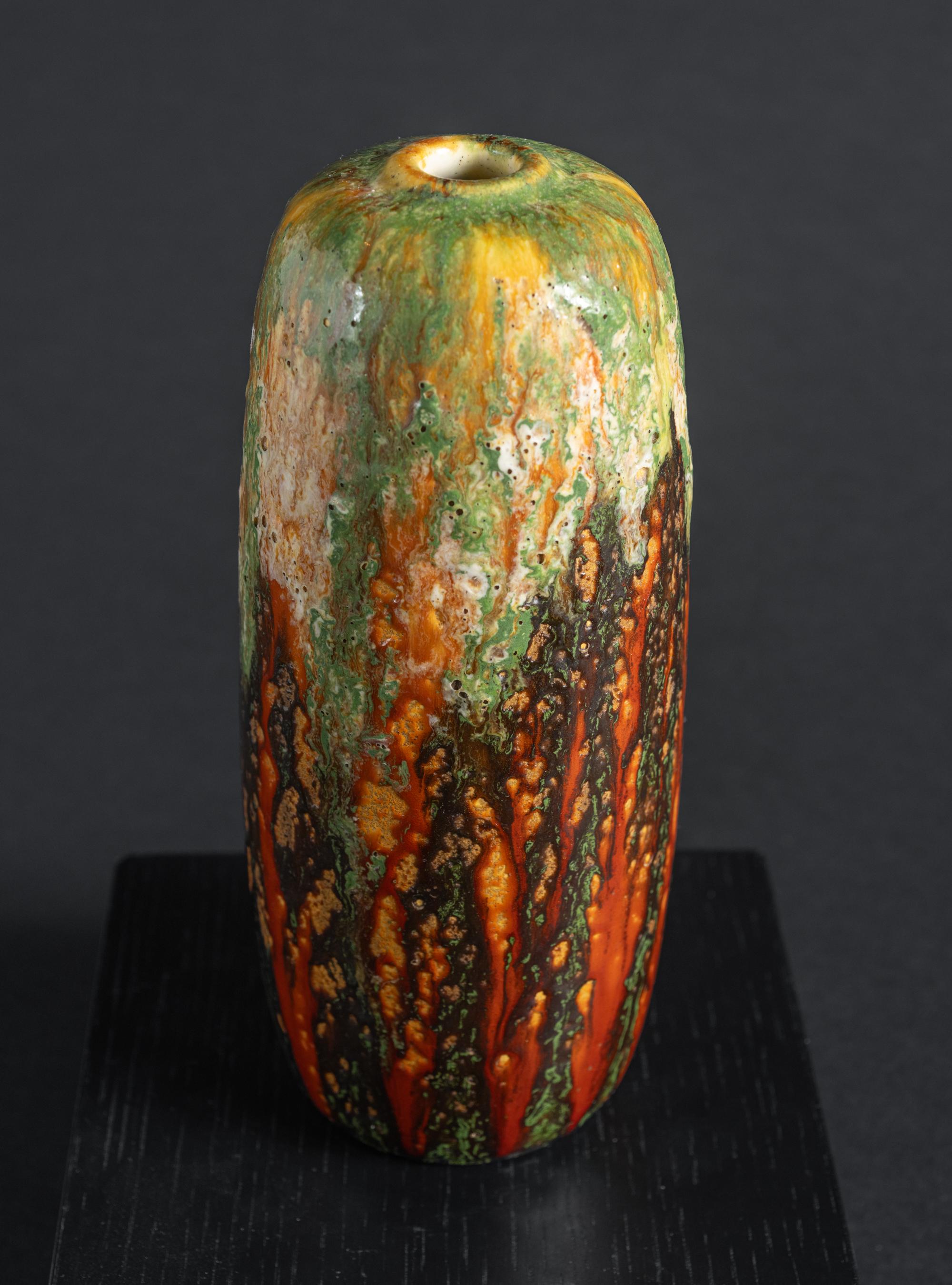 Vaso Art Nouveau con smalto fuso di Raoul Lachenal in vendita 1
