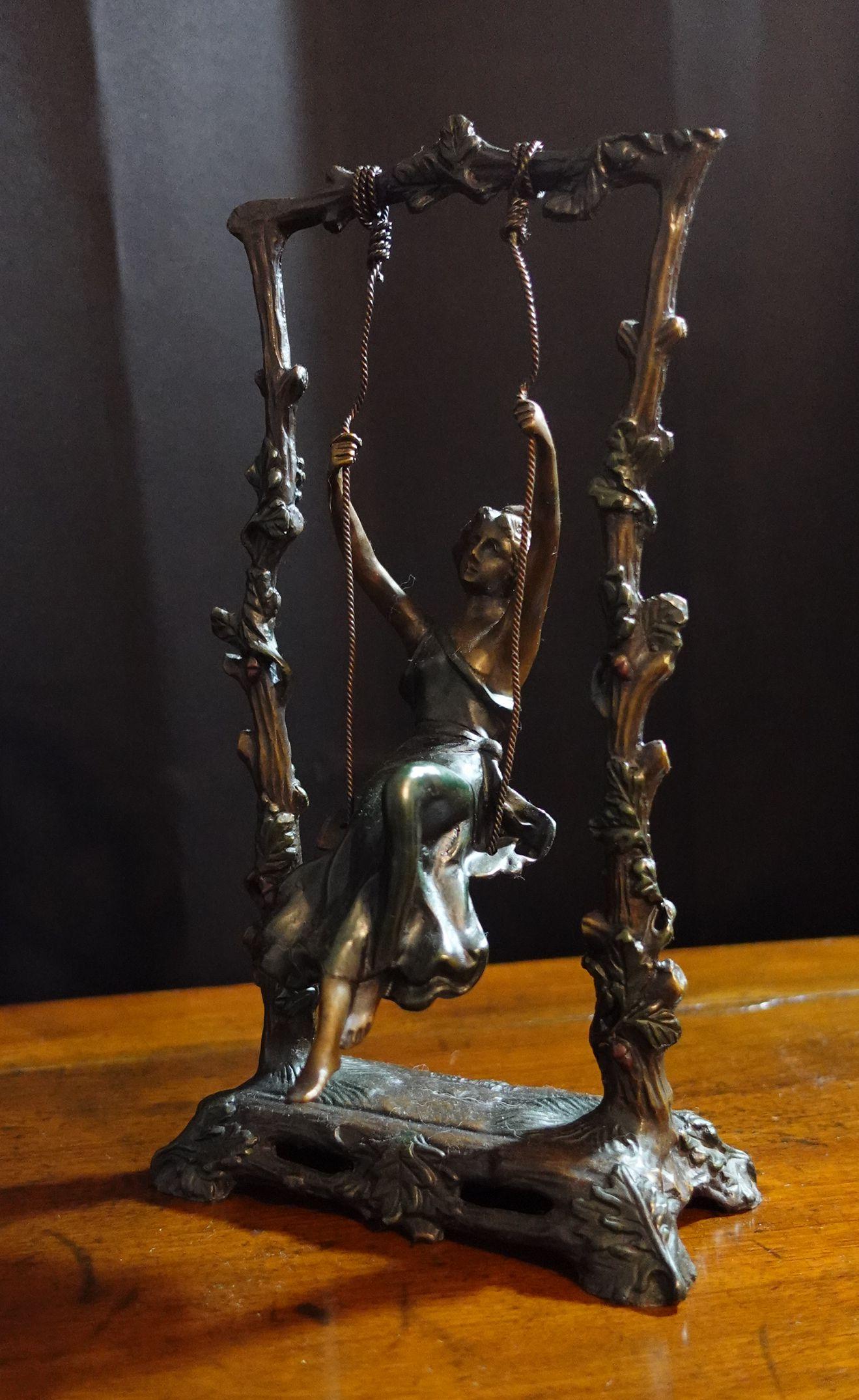 Art Nouveau Moreau Bronze Sculpture 