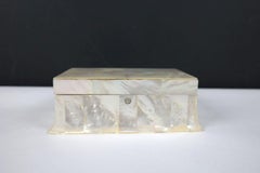 Art Nouveau mother of pearl trinket box