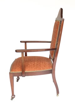 Silla de Codo de Caoba del Movimiento Art Nouveau