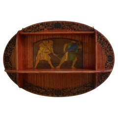Art Nouveau mural bookcase, 1900s.