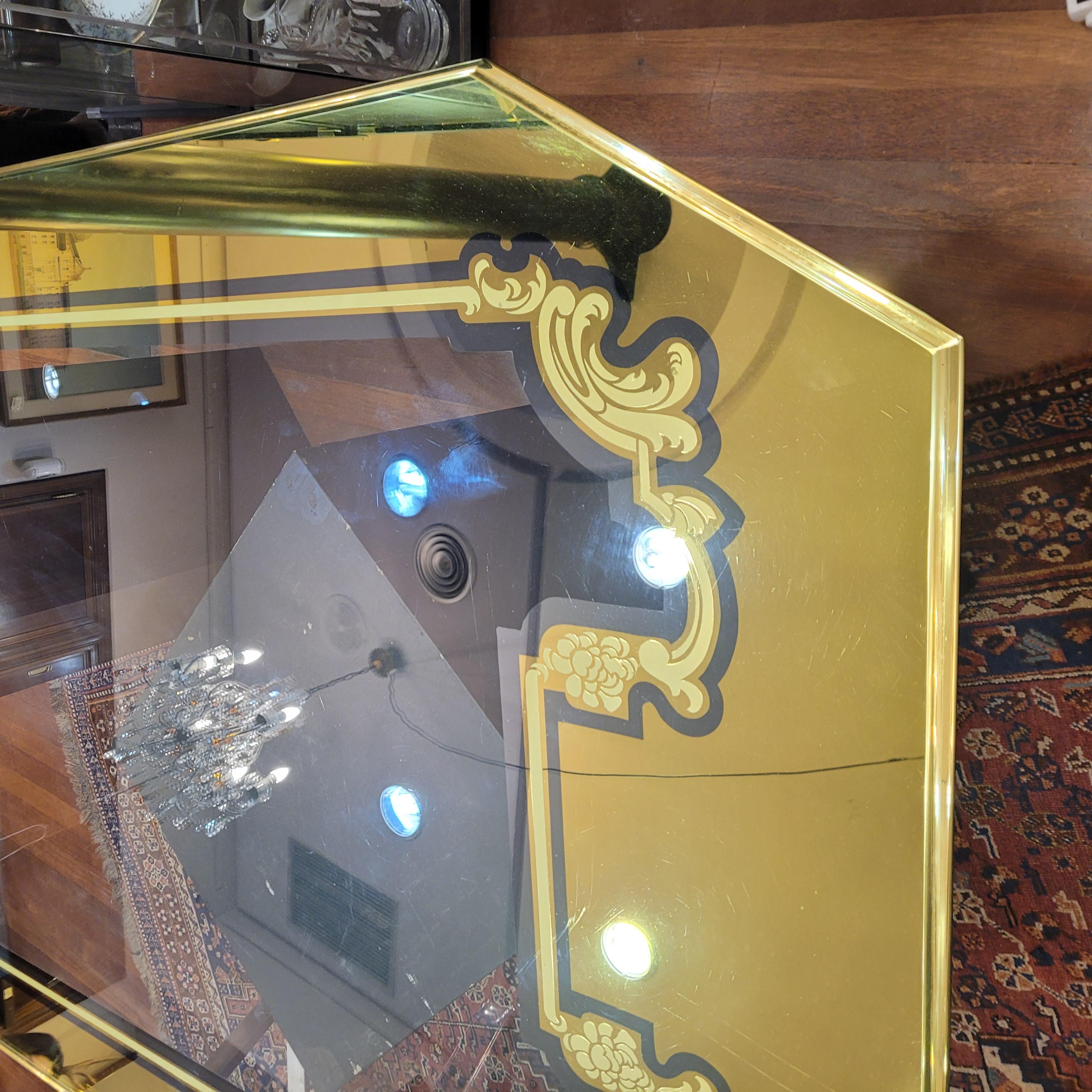 Plateau de table Art Nouveau en verre de Murano, ton jaune doux ou or en vente 10