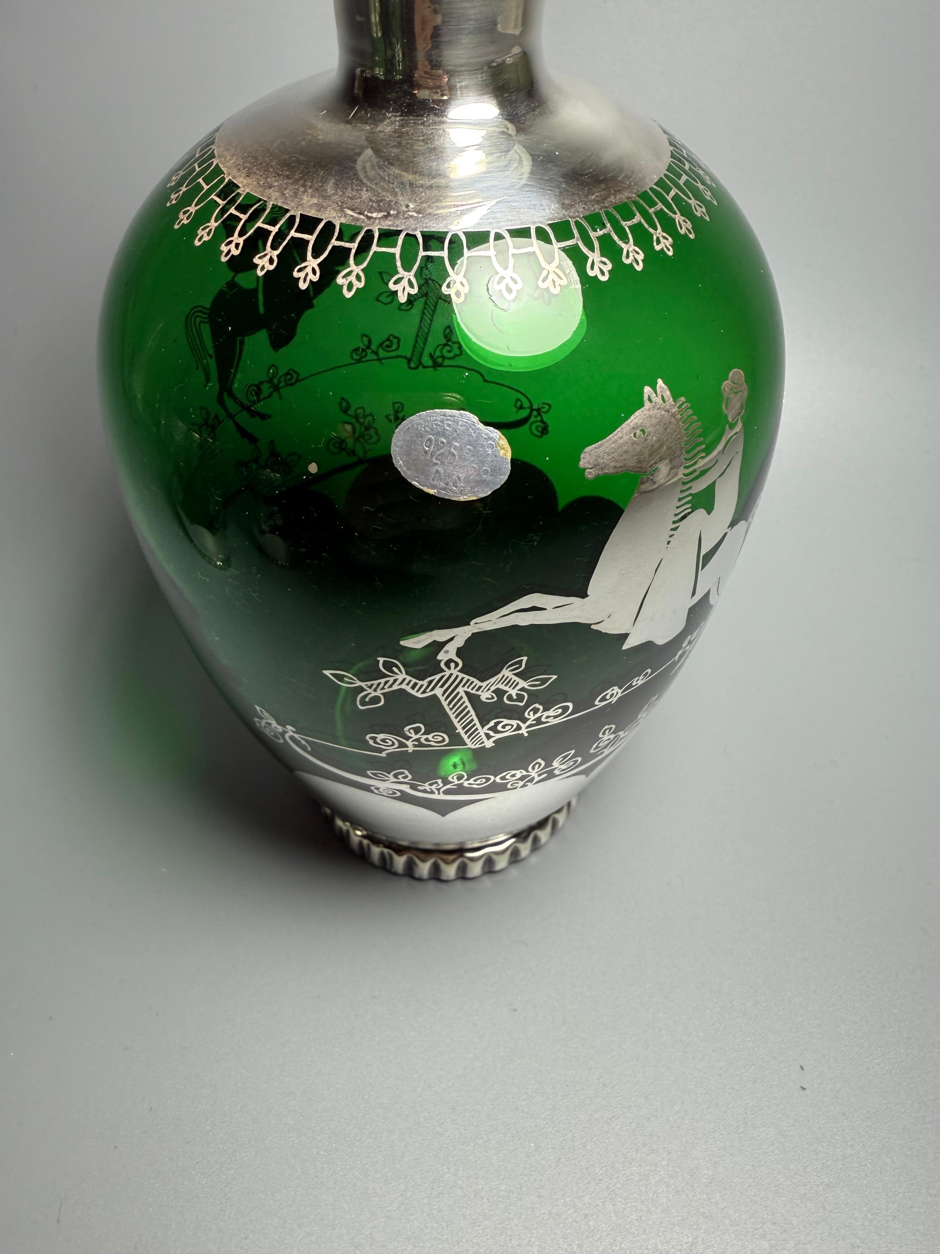 Art Nouveau Murano-Glas Silber-Overlay Sechs Stücke im Zustand „Gut“ im Angebot in Uppsala , SE
